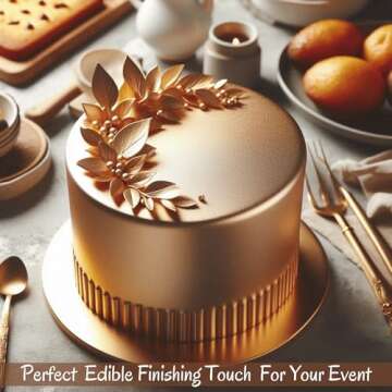 Confect Glistening Gold Fondant | Edible Metallic Fonadant | Chefs Choice Gold Fondant for Christmas...