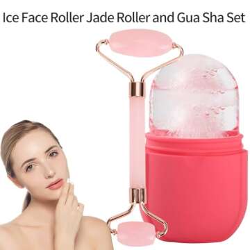 Facial Skincare Ice Roller Mold-Ice Roller for Face and Eye，Beauty Cube Brighten Skin &Enhance Nat...