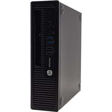 HP EliteDesk 800 G1 Mini PC & 23.8" Monitor - Renewed