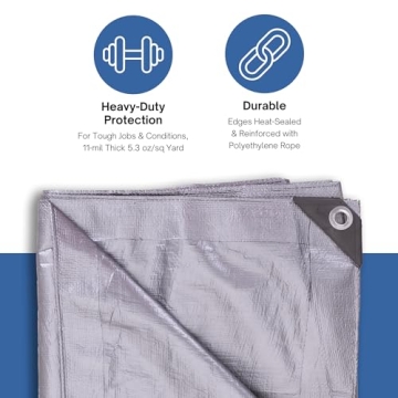 Kotap Heavy-Duty 6x10 Ft Tarp for Extreme Weather Protection
