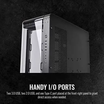 Thermaltake Core P8 Tempered Glass E-ATX Full-Tower Chassis Computer Case CA-1Q2-00M1WN-00, Black