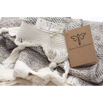 Luxurious SMYRNA Turkish Cotton Hand Towels - Set of 2