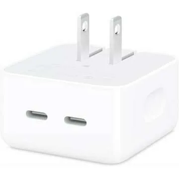 Apple 35W Dual USB-C Power Adapter for Quick Charging
