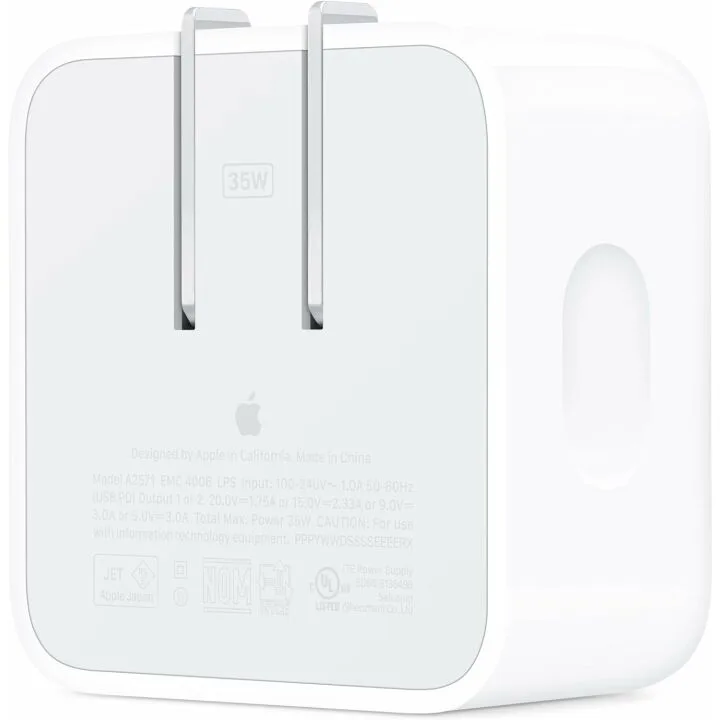 Apple 35W Dual USB-C Power Adapter for Quick Charging