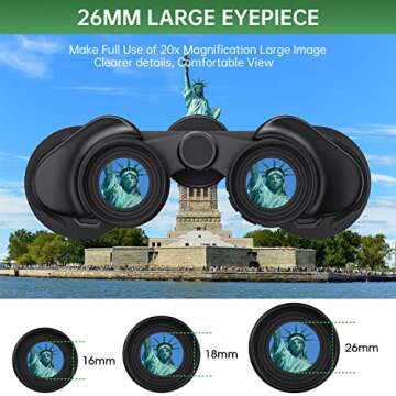 JOPLAX Waterproof 20x50 Binoculars for Outdoor Exploration
