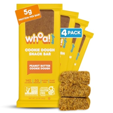Whoa Dough Edible Cookie Dough Bars- Certified Non-GMO, Kosher and Gluten Free Bars - Healthy Snack ...