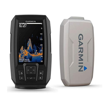 Garmin Striker Vivid 4cv Bundle with Transducer and Protective Cover, 4-inch Color Fishfinder, Vivid...