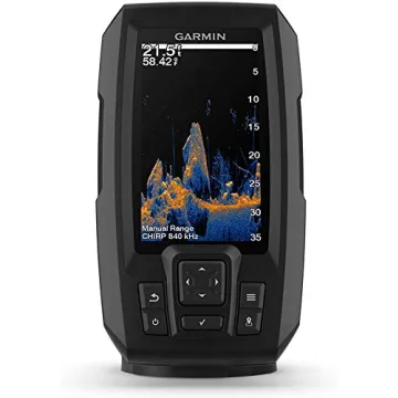 Garmin Striker Vivid 4cv Bundle with Transducer and Protective Cover, 4-inch Color Fishfinder, Vivid Scanning Sonar Color Palettes 010-02550-00