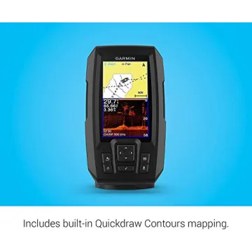 Garmin Striker Vivid 4cv Bundle with Transducer and Protective Cover, 4-inch Color Fishfinder, Vivid Scanning Sonar Color Palettes 010-02550-00