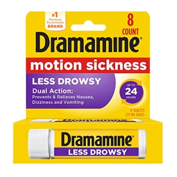 Dramamine Less Drowsy Motion Sickness Relief Tablets - 24-Hour Protection