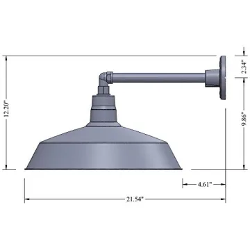 17-inch White Outdoor Gooseneck Barn Light - Stylish Illumination