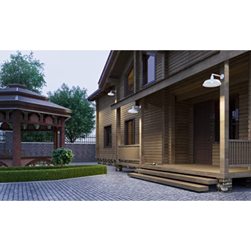 17-inch White Outdoor Gooseneck Barn Light - Stylish Illumination