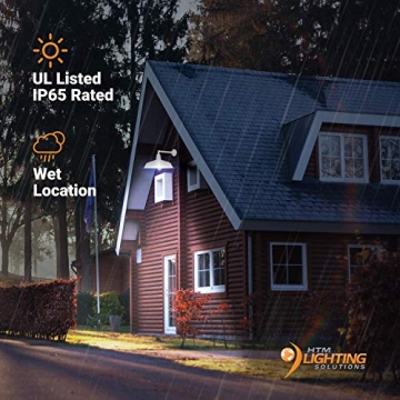 17-inch White Outdoor Gooseneck Barn Light - Stylish Illumination