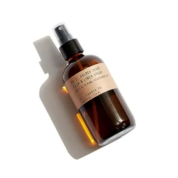 P.F. Candle Co. Golden Coast Classic Large Scented Room & Linen Spray (7.75 fl oz) Amber Glass Bottl...