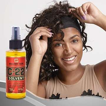 C-22 adhesive solvent by Walker Tape C22 Solvent 4 Oz Spray For Lace Wigs & Toupees