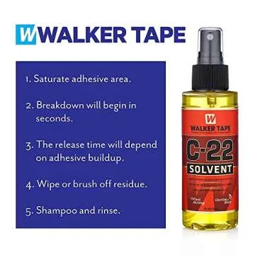 C-22 adhesive solvent by Walker Tape C22 Solvent 4 Oz Spray For Lace Wigs & Toupees
