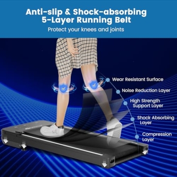 Goplus Under Desk Treadmill - Compact Electric Walking Pad