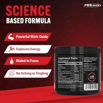 PEScience Prolific Pre Workout, Raspberry Lemonade, 40 Scoop, Energy Supplement with Nitric Oxide
