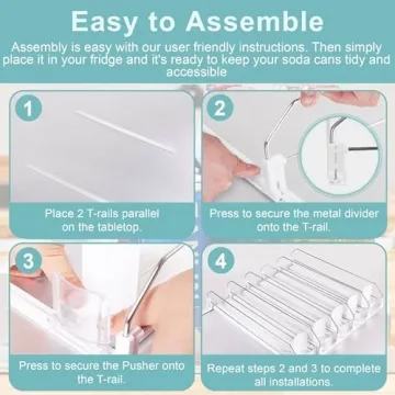 Drink Organizer For Fridge - Self Pushing Dispenser