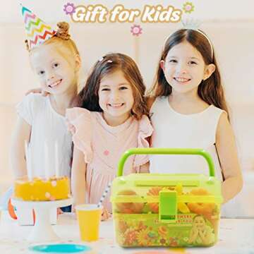 VERTOY Flower Garden Building Toy Set for 3, 4, 5, 6 Year Old Girls, STEM Educational Activity Games and Girls Birthday Gift for Age 3+ yr Toddlers and Kids, 143 pcs