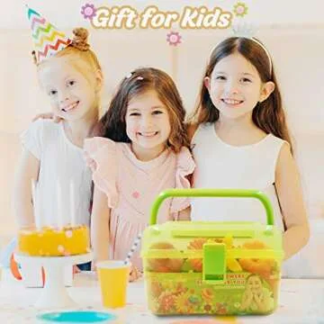 VERTOY Flower Garden Building Toy Set for 3, 4, 5, 6 Year Old Girls, STEM Educational Activity Games and Girls Birthday Gift for Age 3+ yr Toddlers and Kids, 143 pcs