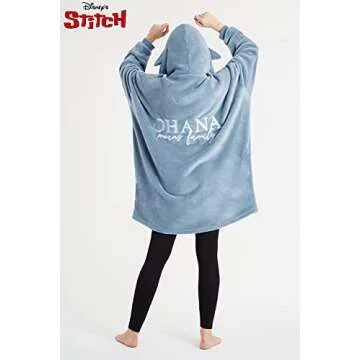 Disney Stitch Blanket Hoodie - Warm & Cozy Women's Fleece