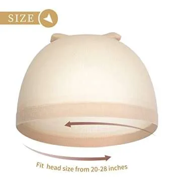 12PCS Beige Wig Caps for Women Nylon Stretchy Wig Caps for Lace Front Wig, Soft Lightweight Breathable Wig Cap for Costume Party(gifts box)