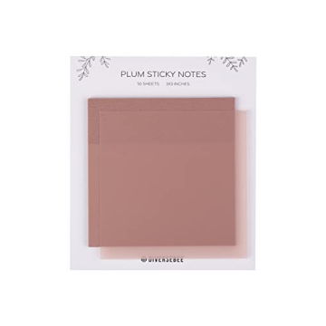 DiverseBee 50 Sheets Pastel Transparent Sticky Notes, 3x3” Clear Sticky Tabs, Translucent Page Fla...