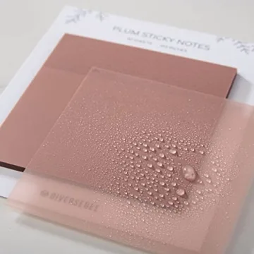 DiverseBee Transparent Sticky Notes - 50 Pastel Sheets