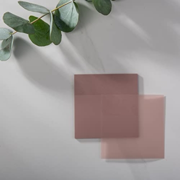 DiverseBee Transparent Sticky Notes - 50 Pastel Sheets