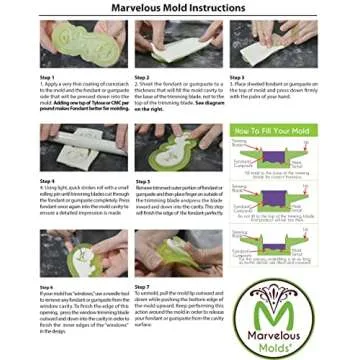 Marvelous Molds Gathered Bow Silicone Mold for Cake Decorating with Fondant, Gum Paste and More