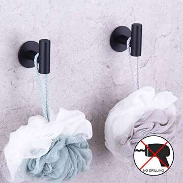 Stylish GERZWY Wall Hooks Adhesive for Towel Hanging