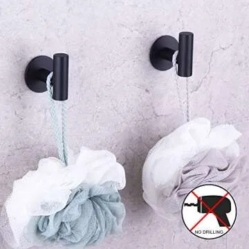 Stylish GERZWY Wall Hooks Adhesive for Towel Hanging
