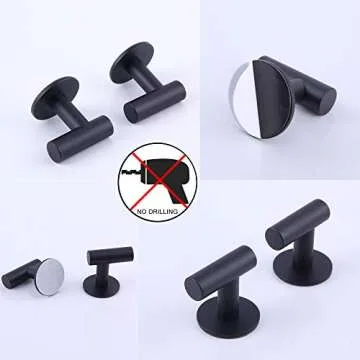 Stylish GERZWY Wall Hooks Adhesive for Towel Hanging