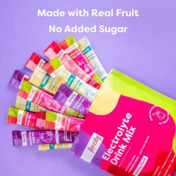 FlavCity Electrolytes Drink Mix, Variety Pack, 28 On-The-Go Stick Packs - Healthy Electrolytes Powder Packets Made with Real Fruit - Keto Powdered Drink with No Added Sugar, Gluten-Free