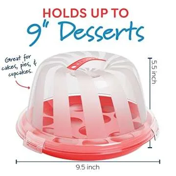 Versatile 9" Round Cake Carrier | Easy Transport & Storage
