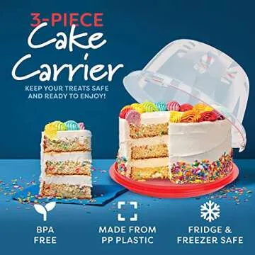 Versatile 9" Round Cake Carrier | Easy Transport & Storage