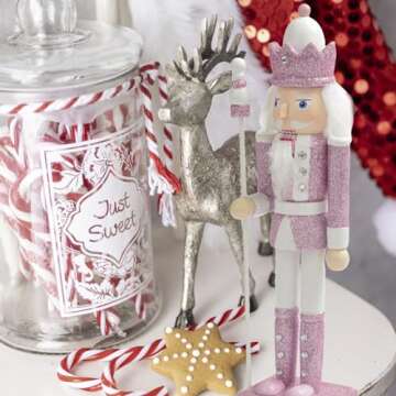 BrichLife 11.8" Tall Wooden Nutcracker Soldier Figure Decoration Traditional Wooden Nutcracker Soldi...