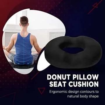 Donut Pillow Seat Cushion for Tailbone Pain Relief Comfort