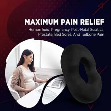 Donut Pillow Seat Cushion for Tailbone Pain Relief Comfort