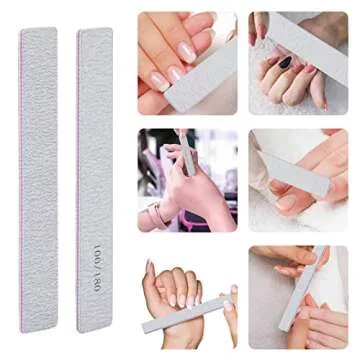 25 Pack Durable 100/180 Grit Nail Files for All
