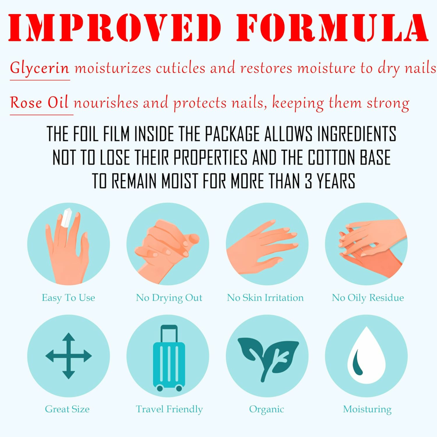 Bulk Nail Polish Remover Pads - 200 Non-Acetone Wipes