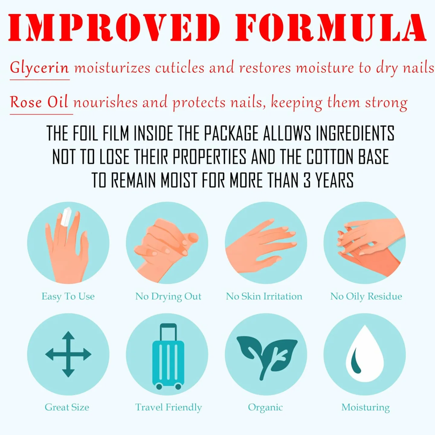 Bulk Nail Polish Remover Pads - 200 Non-Acetone Wipes