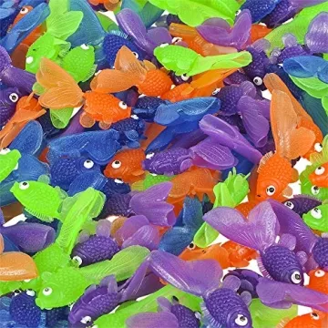 Colorful 144 Pcs Bedwina Plastic Goldfish for Parties