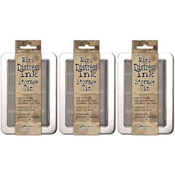 Tim Holtz Mini Distress Ink Storage Tins - (Pack of Three Tins)