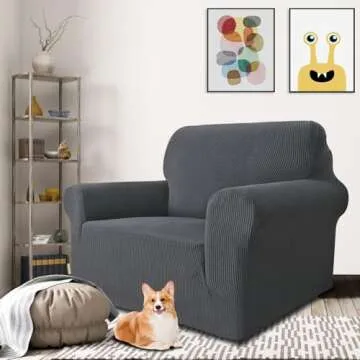 MAXIJIN Stretch Chair Cover Chair Slipcovers with Arms, 1-Piece Couch Sofa Chair Covers for Living R...