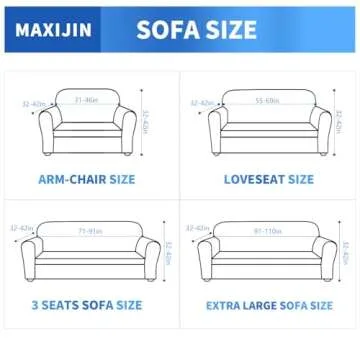 MAXIJIN Stretch Chair Cover Chair Slipcovers with Arms, 1-Piece Couch Sofa Chair Covers for Living Room, Non Slip Armchair Cover (31"-46") Furniture Protector Dogs Pet Friendly (Chair, Grey)