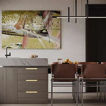 goldenwarm 10 Pack 5 Inch Matte Gold Finger Pulls Cabinet Edge Pulls Brushed Brass Drawer Handles Edge Hardware for Kitchen Cupboard