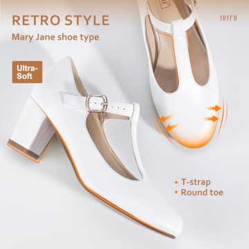 IDIFU Women's Stylish Low Heels Comfort Dress Shoes