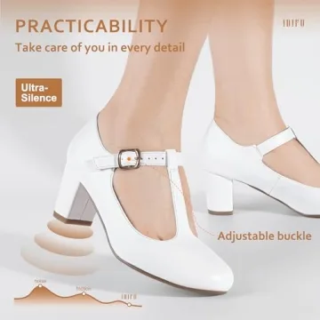 IDIFU Women's Stylish Low Heels Comfort Dress Shoes